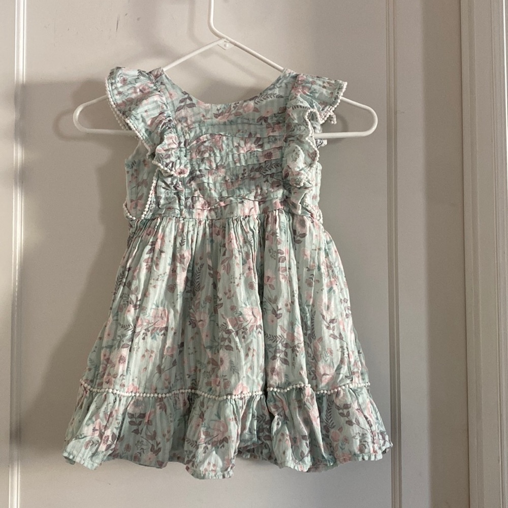 Mint and floral dress